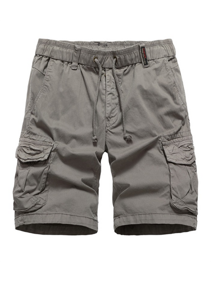 Shorts- Utility Bottoms for Men - Cargo Flap Shorts- Grey- IndioGear.com