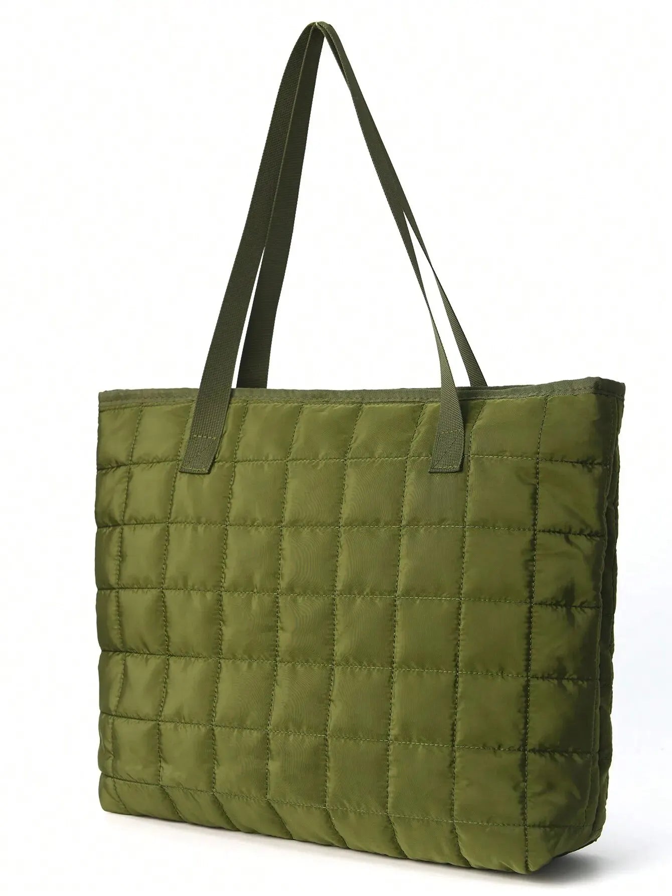 Shoulder Bags- Quilted Carryall Shoulder Bag- Army green- IndioGear Fashion and Gear