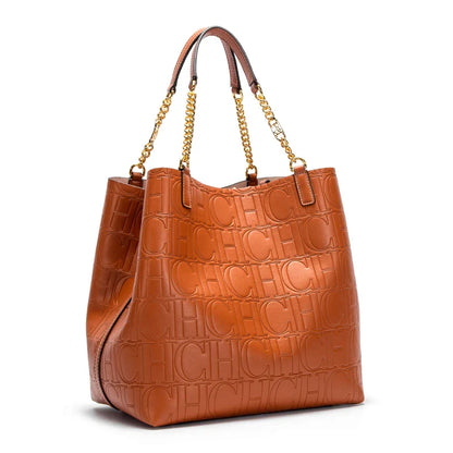 Shoulder Bags- Timeless Texture Handbag - Retro Deluxe- Brown- IndioGear Women Clothing