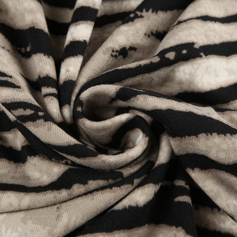 Skirts- Cozy Fur Textured Zebra Maxi Skirt- - IndioGear.com