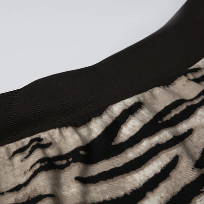 Skirts- Cozy Fur Textured Zebra Maxi Skirt- - IndioGear.com