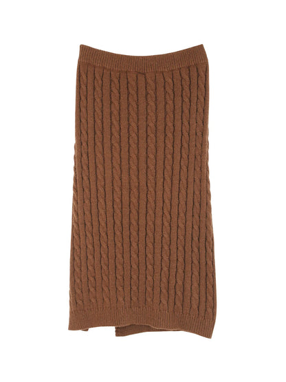 Skirts- Winter Knit Pencil Slit Skirt- - IndioGear.com