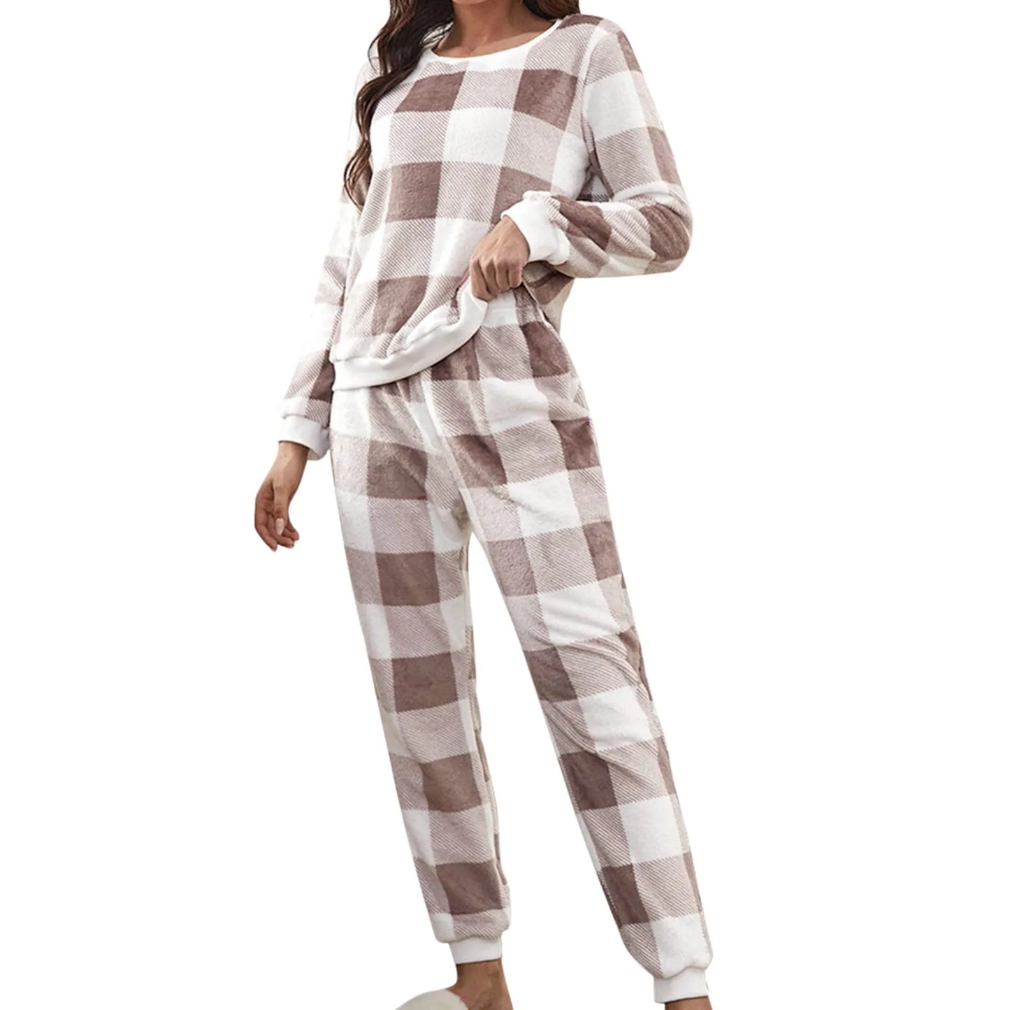 Sleepwear- Full Body Pajamas Suits – Warm Plaid Flannel Sleepwear- - IndioGear.com