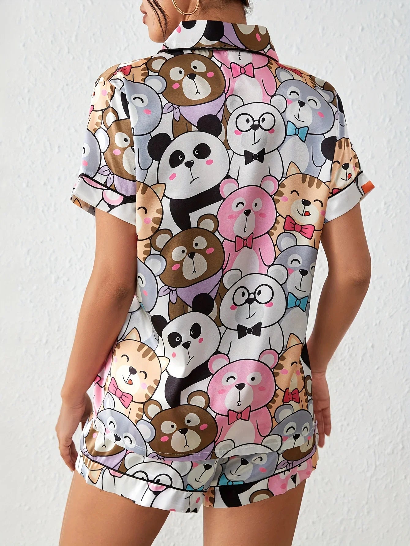 Sleepwear- Panda Party Pajama Set- - IndioGear Women Clothing