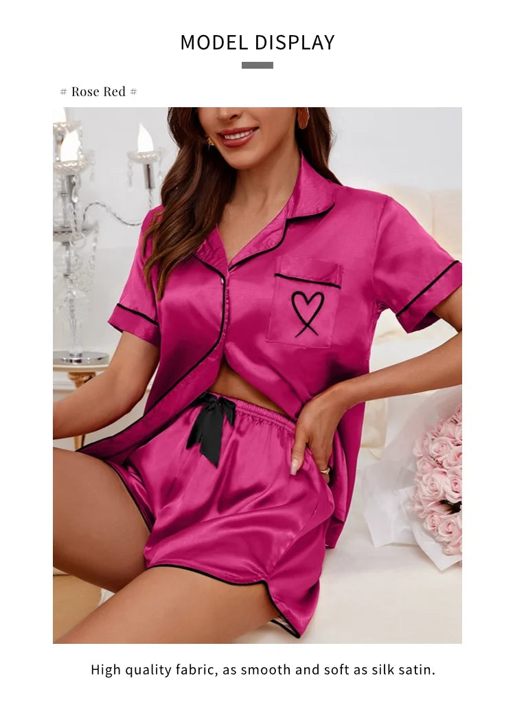 Sleepwear- Silky Luxe Lounge Set - Waist Tie PJs- - IndioGear Women Clothing