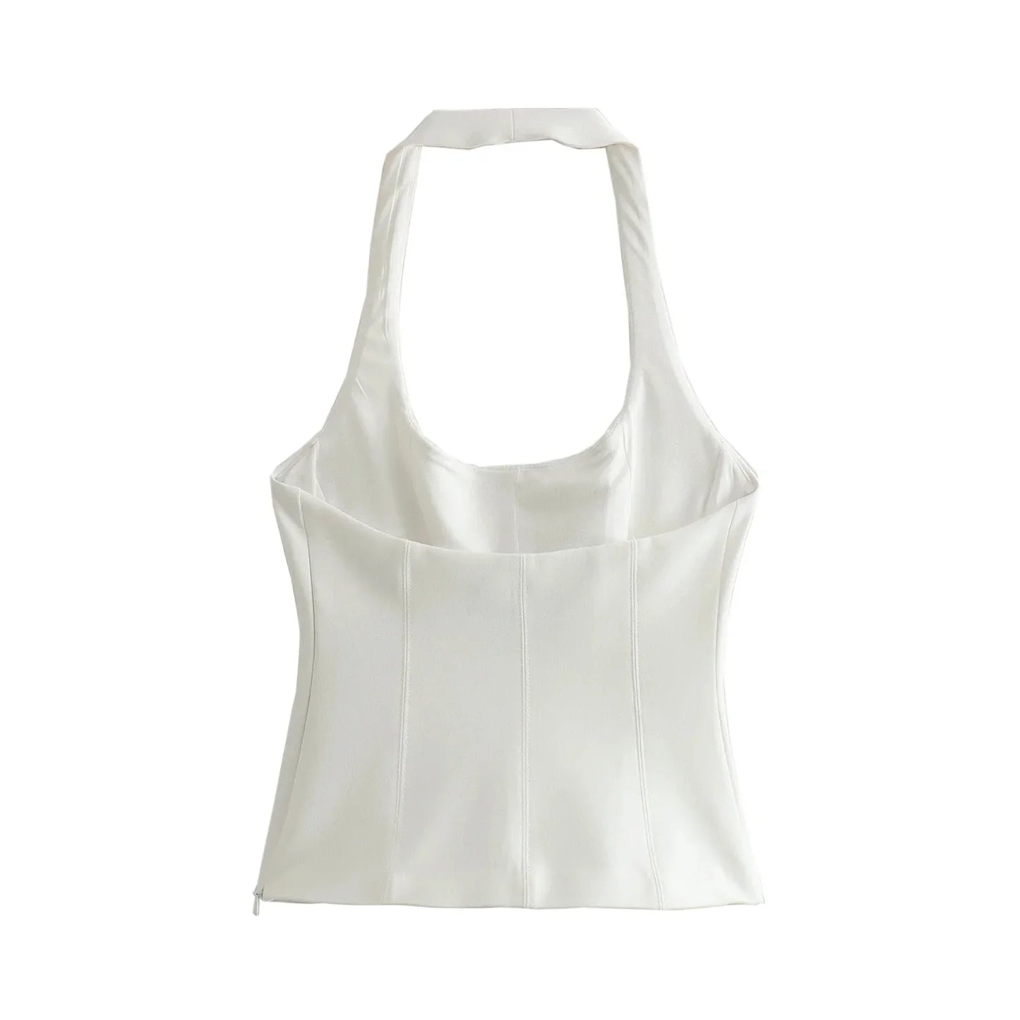 Sleeveless Blouses- Form-Fitting Halter Blouse Sleeveless Top for Outdoor Events- - IndioGear Women Clothing