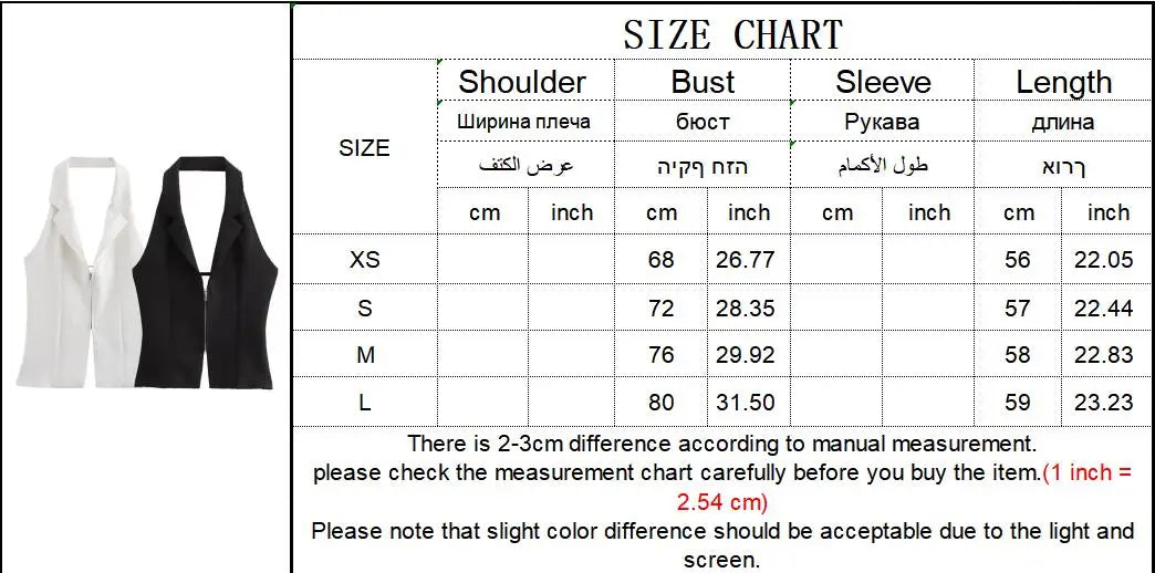 Sleeveless Blouses- Zip-Up Blouse Notch Backless Sleeveless Top- - IndioGear Women Clothing