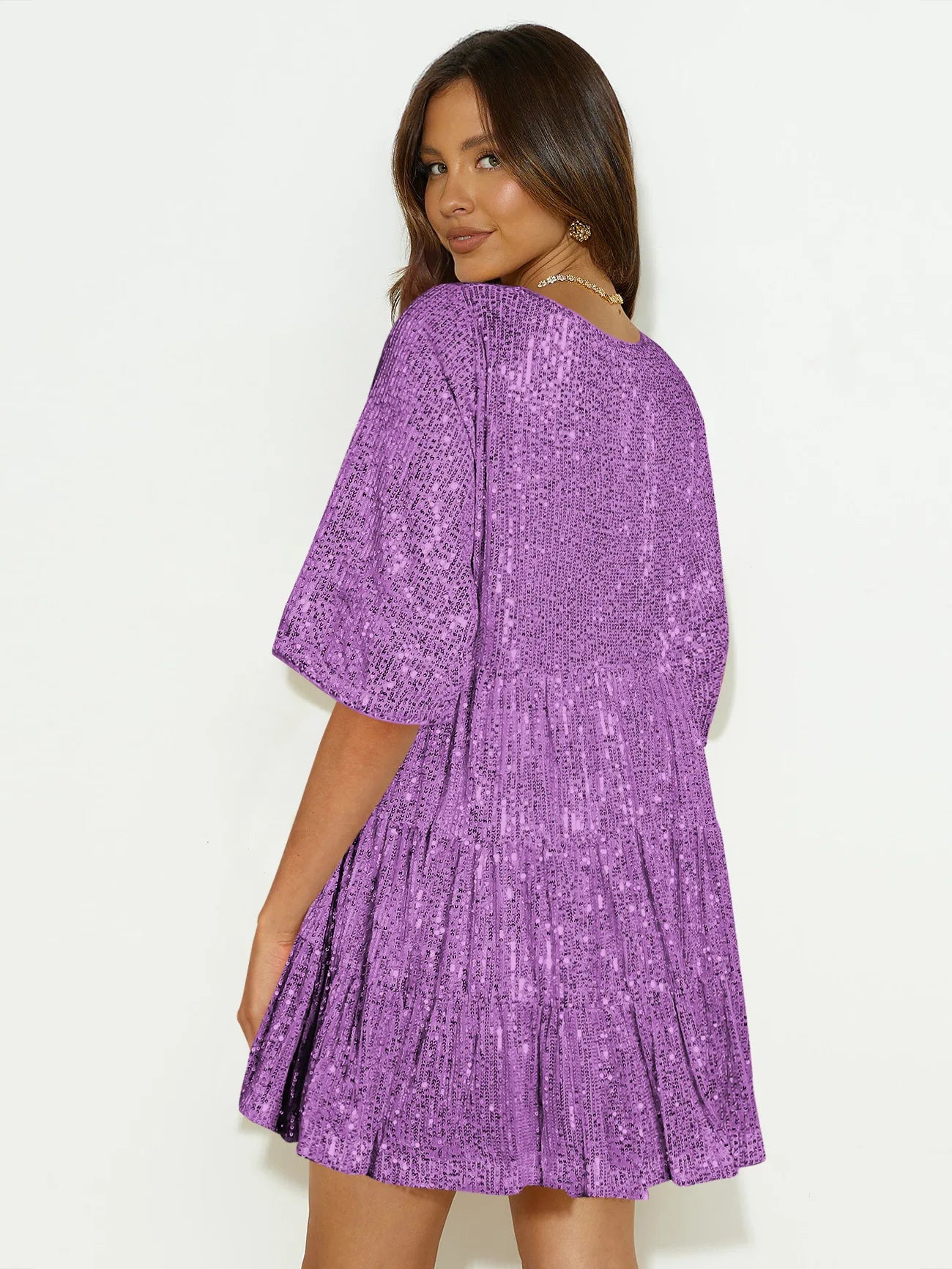 Sparkle Dresses- Sparkle Holiday Party Mini Dress- - IndioGear.com