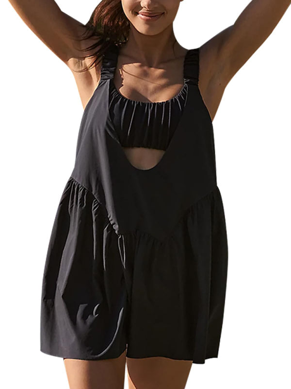 Sporty Dresses- Built-in Shorts & Bra Tennis Dress for Active Women- - IndioGear Fashion and Gear