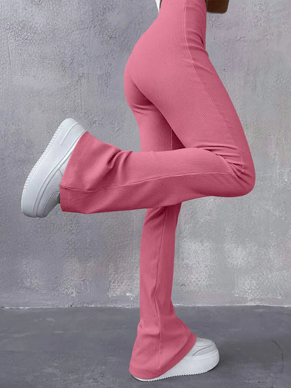 Sporty Pants- Women High-Waisted Flare Leggings for Casual to Dressy Looks- - IndioGear.com