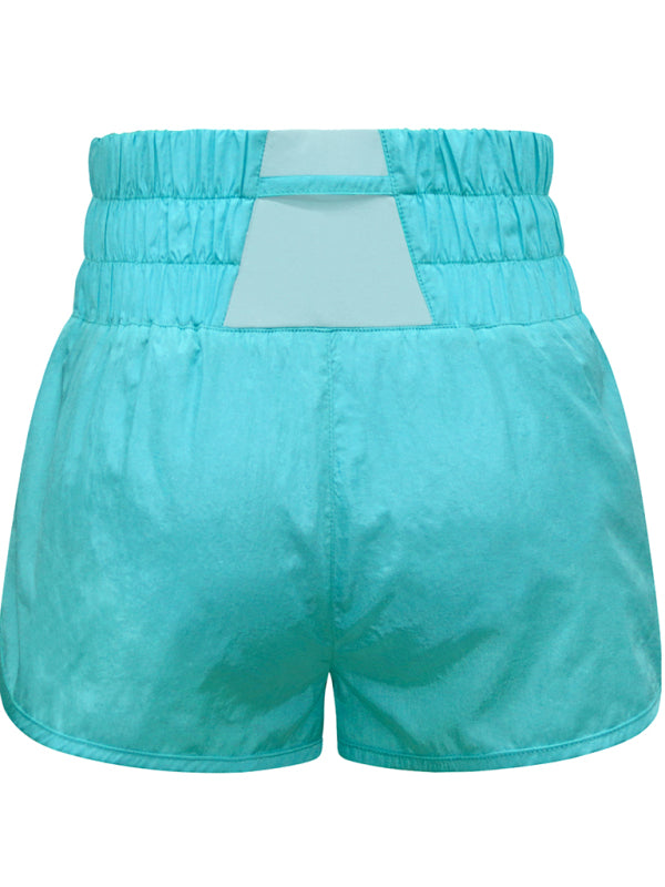 Sporty Shorts- Women's Smocked Waistband Workout Shorts- - IndioGear Fashion and Gear