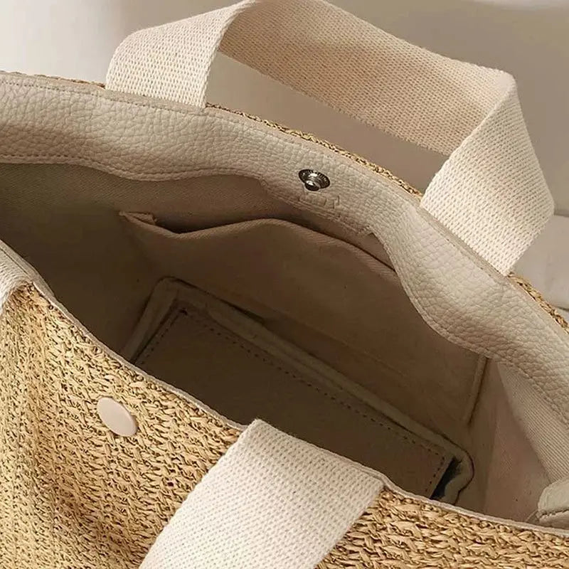 Straw Bags- Eco-Chic Straw Look Bag for Beach Days & Casual Wear- - IndioGear Fashion and Gear