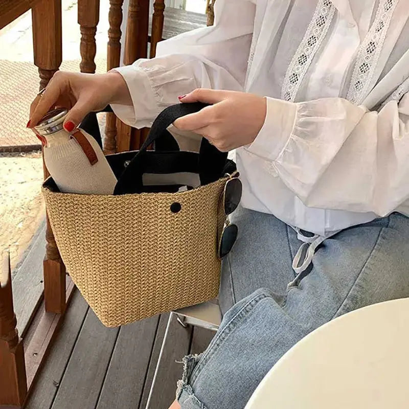 Straw Bags- Eco-Chic Straw Look Bag for Beach Days & Casual Wear- - IndioGear Fashion and Gear