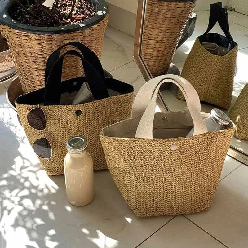 Straw Bags- Eco-Chic Straw Look Bag for Beach Days & Casual Wear- - IndioGear Fashion and Gear