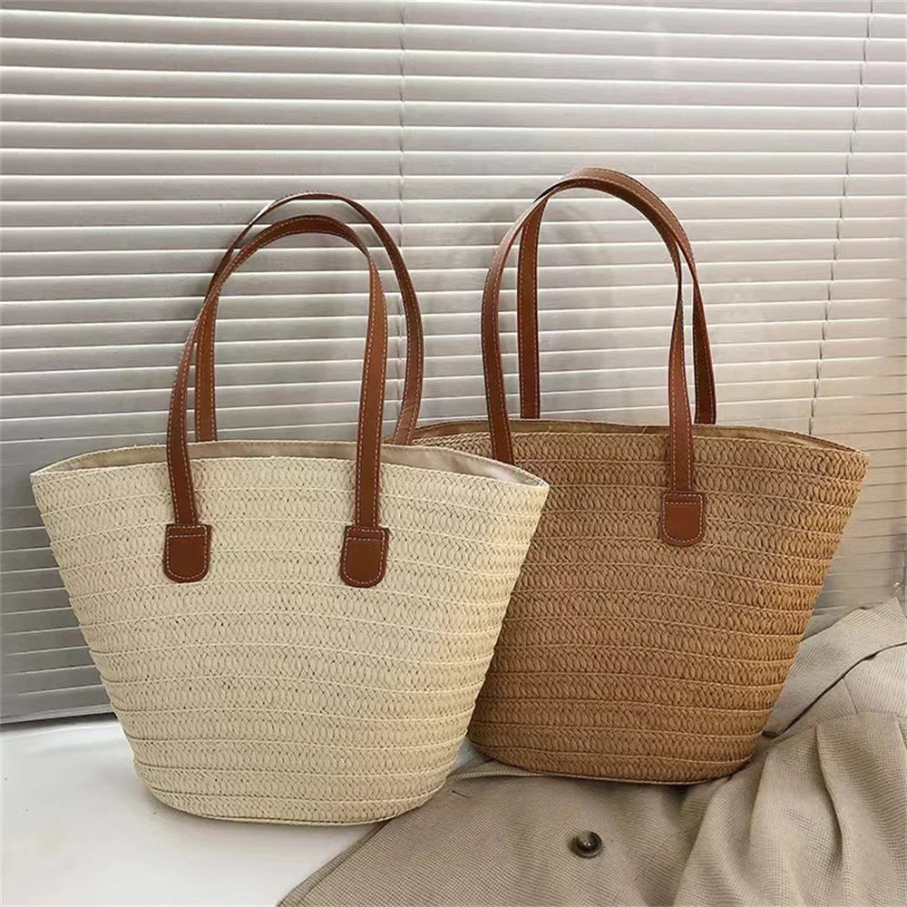 Straw Bags- Eco Straw Bag for Beach Days & Casual Outings- - IndioGear Fashion and Gear