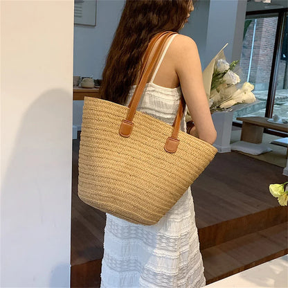 Straw Bags- Eco Straw Bag for Beach Days & Casual Outings- - IndioGear Fashion and Gear