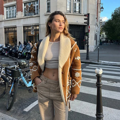 Suede Jackets- Stylish Sherpa-Lined Artisan Coat- - IndioGear.com