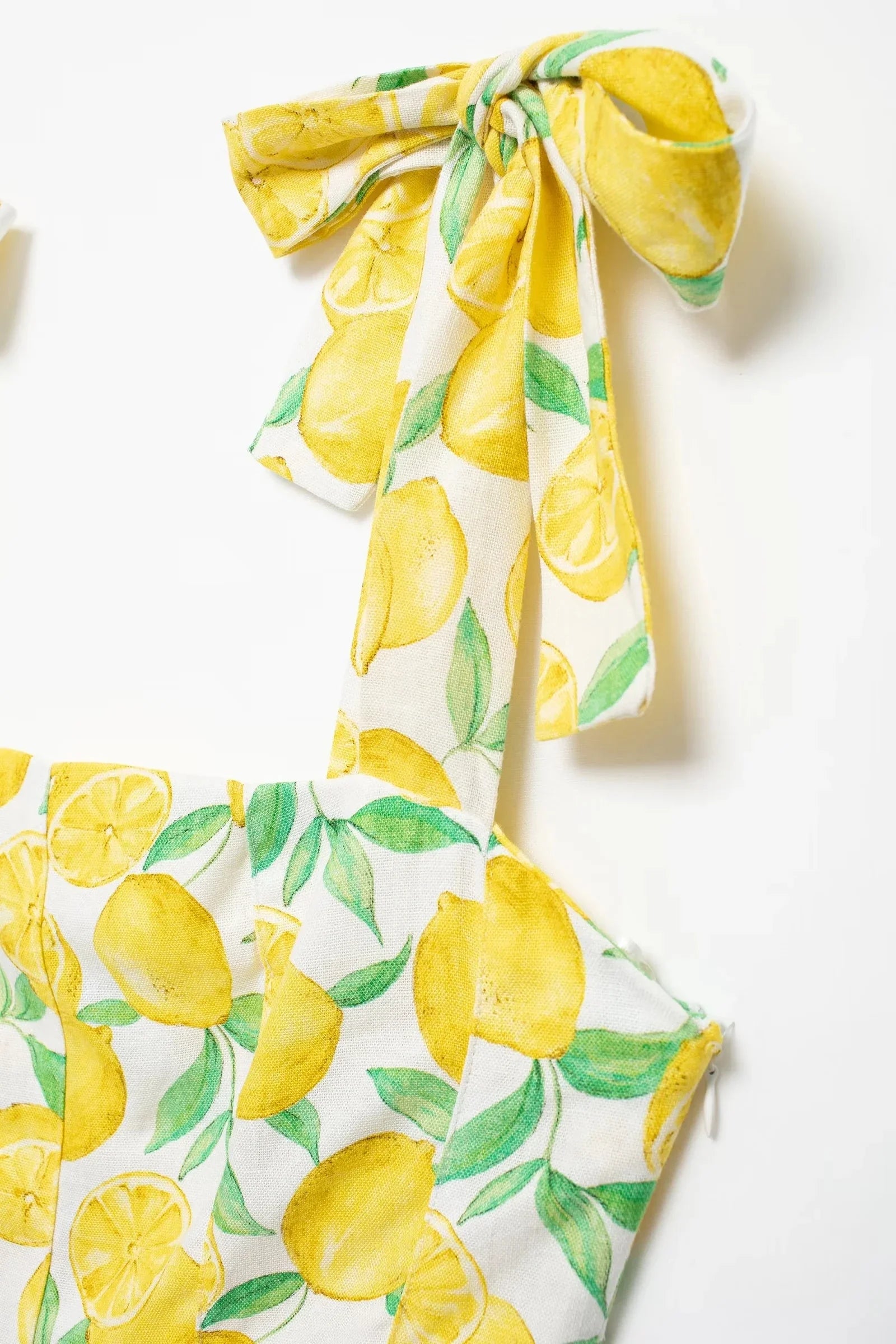 Summer Dresses- Bright Summer Lemon Print Dress for Beach Days and Picnics- - IndioGear.com