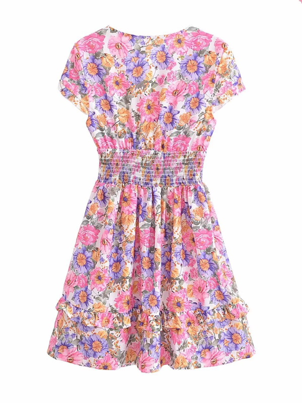 Summer Dresses- Garden Party Essential Romantic Floral A-Line Sundress- - IndioGear Fashion and Gear