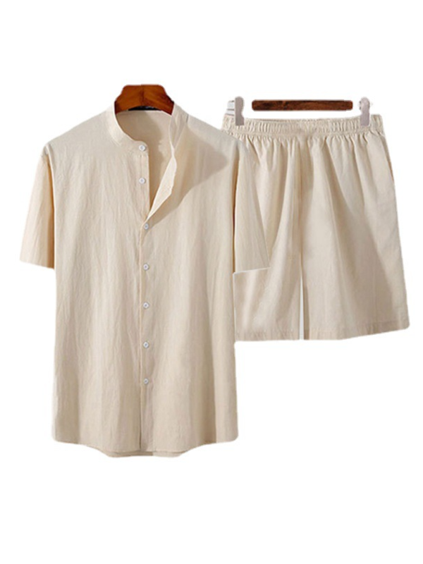 Summer Outfits- Men's Cotton Summer Outfit with Shirt & Shorts- - IndioGear.com