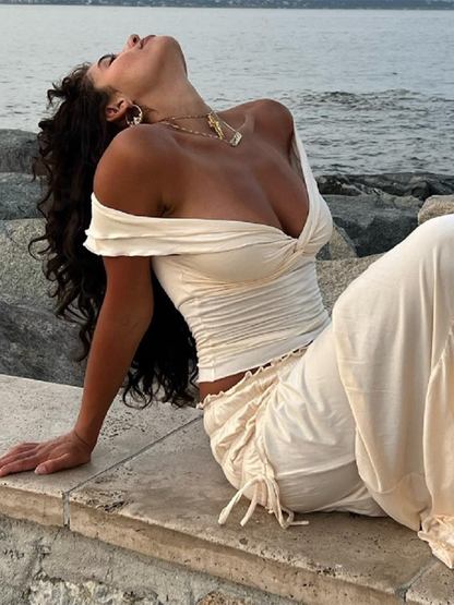 Summer Outfits- Romantic Off-Shoulder Top with Dreamy Tiered Skirt - Boho Outfit- - IndioGear.com