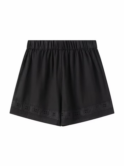 Summer Outfits- Women's Lace-Up Blouse Shirt and Shorts for Summer- - IndioGear.com