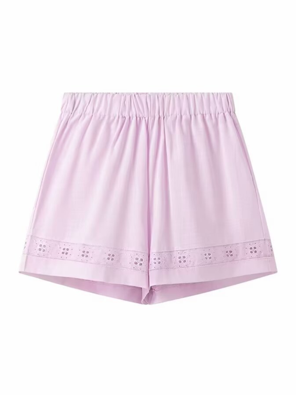 Summer Outfits- Women's Lace-Up Blouse Shirt and Shorts for Summer- - IndioGear.com