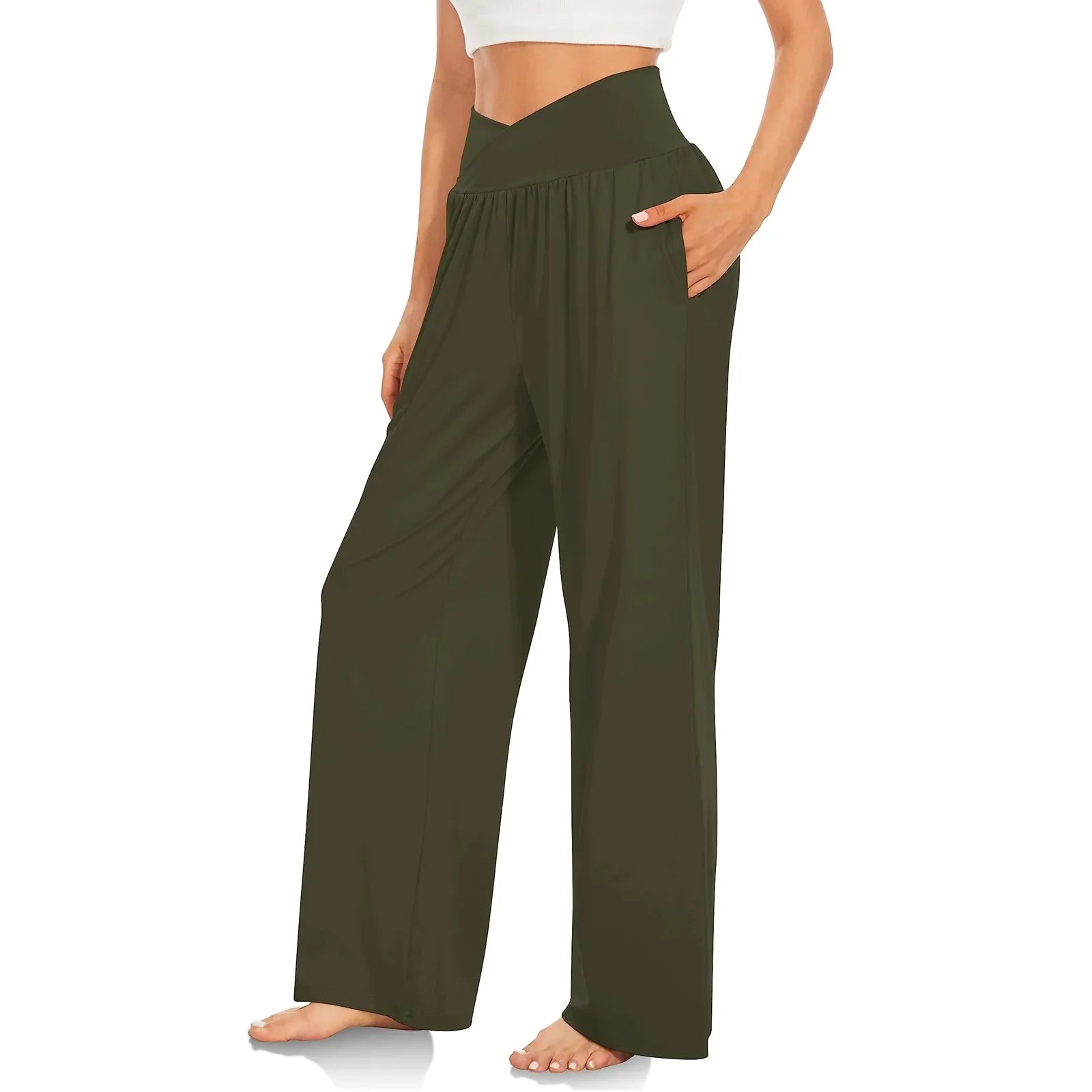 Summer Pants- Essential Casual Wide-Leg Pants for Everyday Comfy- - Chuzko Women Clothing