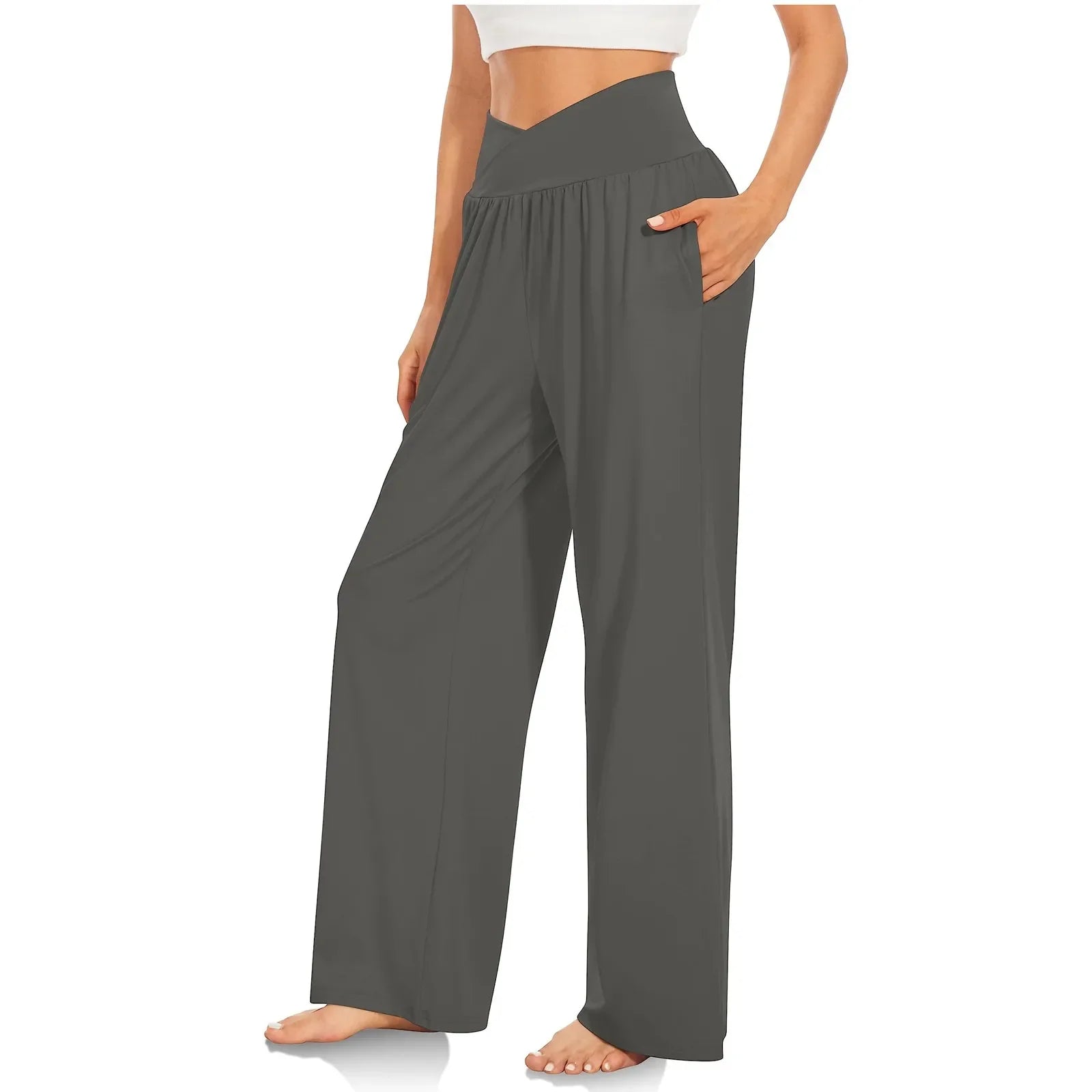 Summer Pants- Essential Casual Wide-Leg Pants for Everyday Comfy- - Chuzko Women Clothing