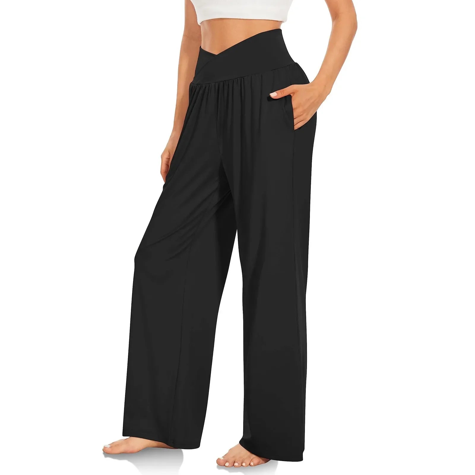 Summer Pants- Essential Casual Wide-Leg Pants for Everyday Comfy- - Chuzko Women Clothing