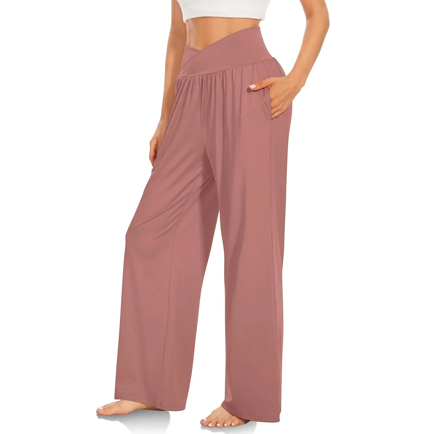 Summer Pants- Essential Casual Wide-Leg Pants for Everyday Comfy- - Chuzko Women Clothing