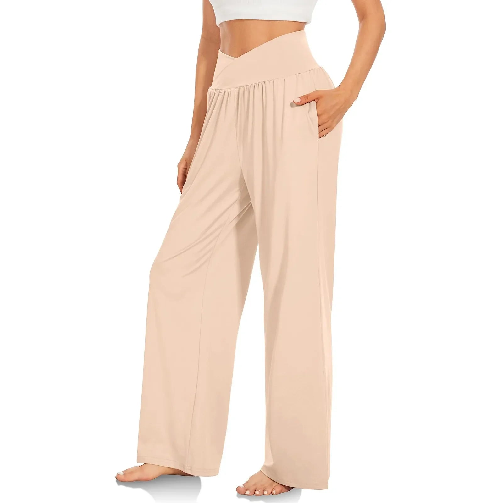 Summer Pants- Essential Casual Wide-Leg Pants for Everyday Comfy- - Chuzko Women Clothing