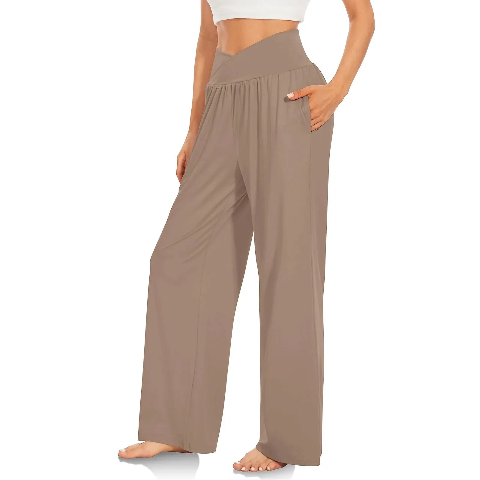 Summer Pants- Essential Casual Wide-Leg Pants for Everyday Comfy- - Chuzko Women Clothing