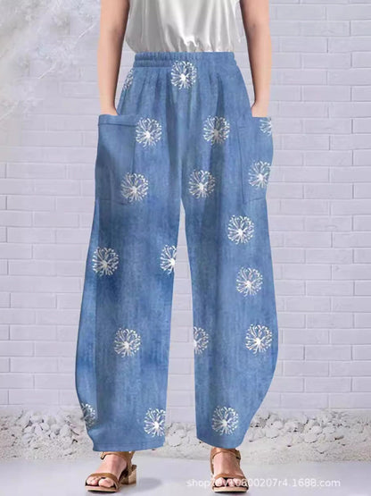 Summer Pants- Vibrant Boho Harem Pants for Yoga & Casual Wear- Pattern3- IndioGear Women Clothing