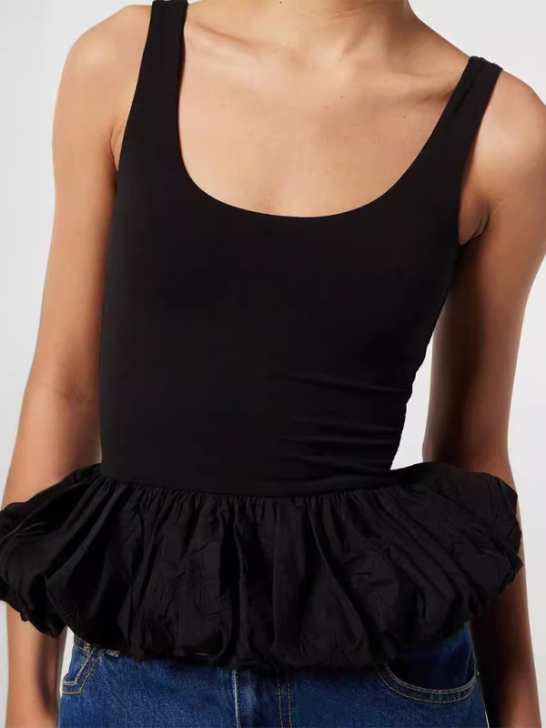 Summer Tops- Fitted Peplum Sleeveless Top for Women- - IndioGear.com