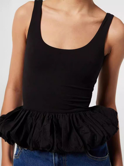 Summer Tops- Fitted Peplum Sleeveless Top for Women- - IndioGear.com