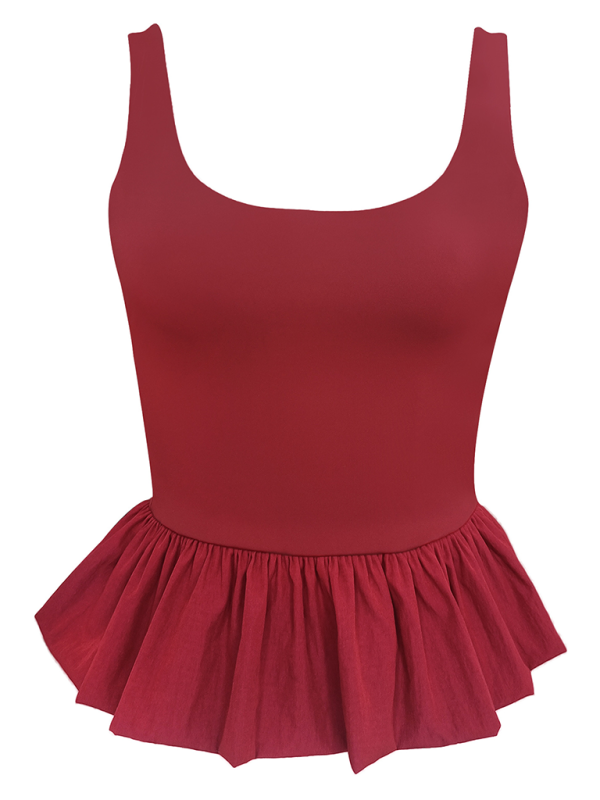 Summer Tops- Fitted Peplum Sleeveless Top for Women- - IndioGear.com