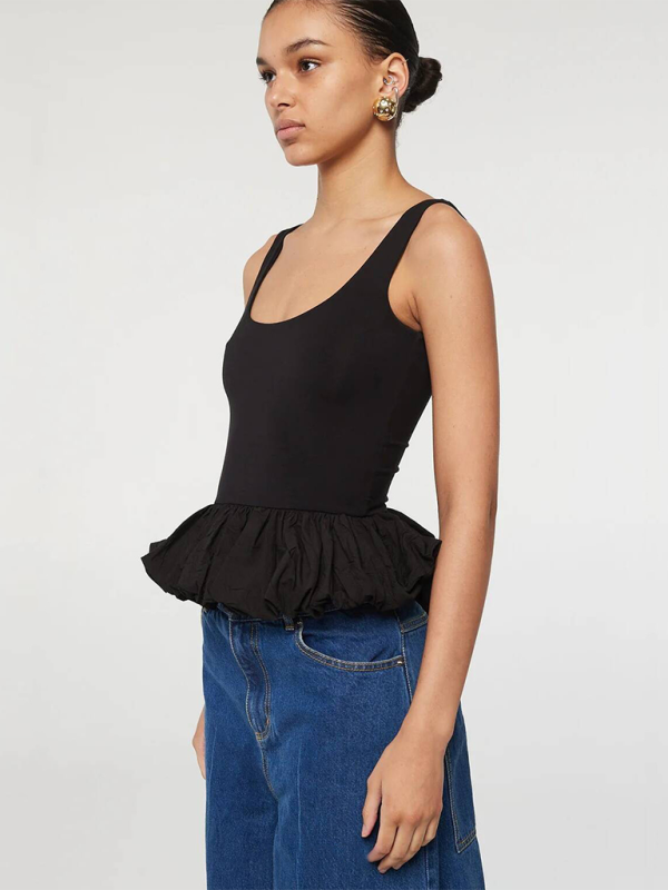 Summer Tops- Fitted Peplum Sleeveless Top for Women- - IndioGear.com