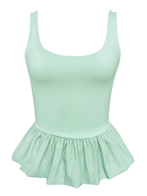 Summer Tops- Fitted Peplum Sleeveless Top for Women- - IndioGear.com