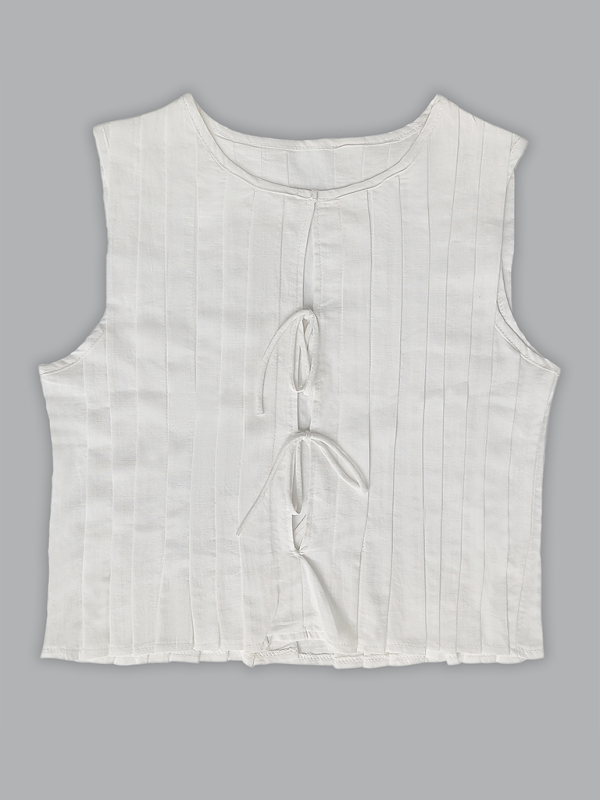 Summer Tops- Flared Tie-Up Vest for Summer Days- - IndioGear.com