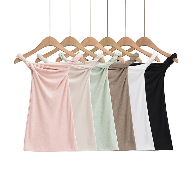 Summer Tops- Slim Fit Knit-Like Top Casual Off-Shoulder Style- - IndioGear.com