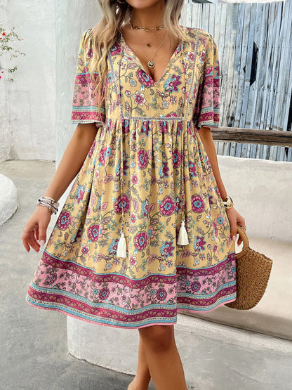 Boho Sommerkleid für Damen mit Empire Taille