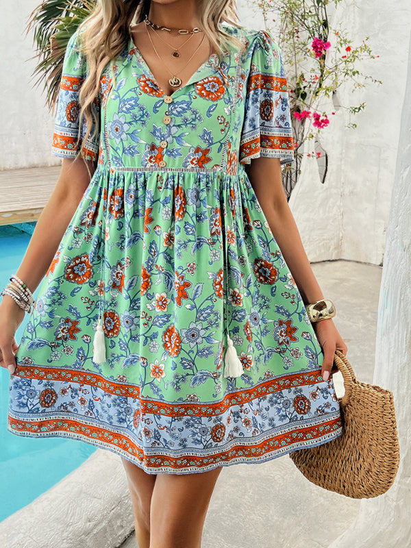 Boho Sommerkleid für Damen mit Empire Taille