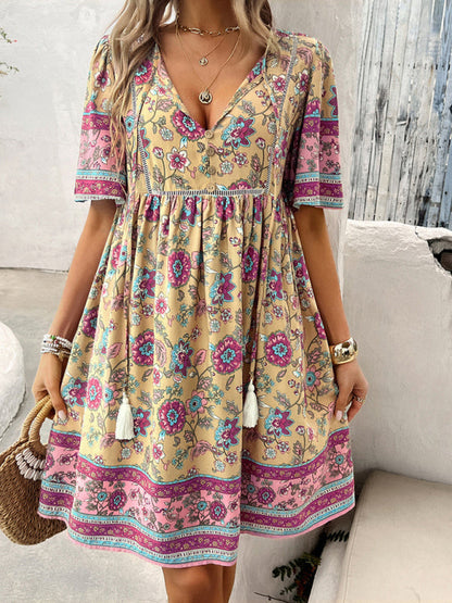 Boho Sommerkleid für Damen mit Empire Taille