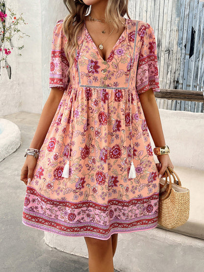 Boho Sommerkleid für Damen mit Empire Taille