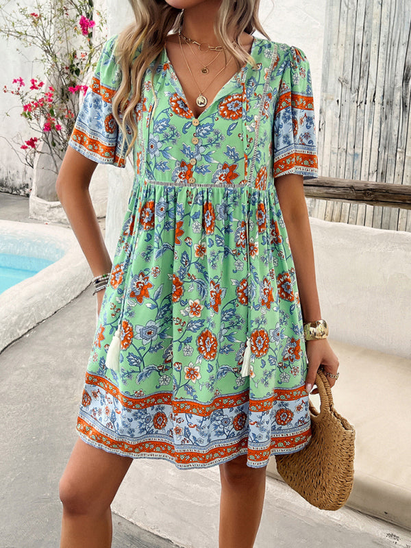 Boho Sommerkleid für Damen mit Empire Taille