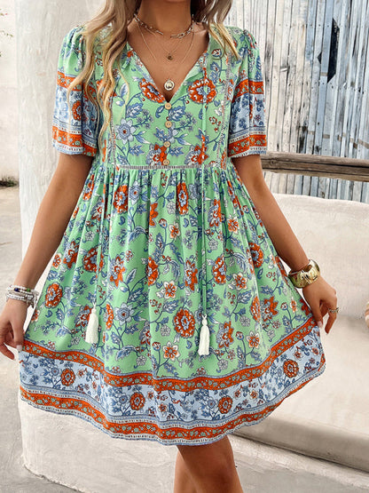 Boho Sommerkleid für Damen mit Empire Taille