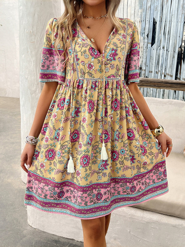 Boho Sommerkleid für Damen mit Empire Taille