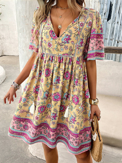 Boho Sommerkleid für Damen mit Empire Taille