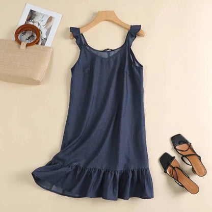 Sundresses- Women Cute Little Dress in Soft Cotton Blend- - Chuzko Women Clothing